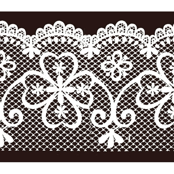 Dundee Deco's Peel and Stick Trellis White Latticework Self Adhesive Mirror Window Sticker Wallpaper Border, Roll 33 ft X 4 in