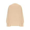 thumbnail image 2 of Women's Oversized Batwing Long Sleeve Crewneck Side Slit Ribbed Knit Pullover Sweater Tops, 2 of 7