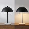 thumbnail image 3 of JONATHAN Y Ella 20.7" Dome Metal with Marble Base LED Table Lamp, Black/White, JYL1071B, 3 of 8