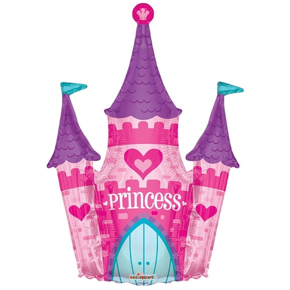 Kaleidoscope Princess Castle Foil Mylar Balloon (5 Pieces)