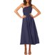 thumbnail image 3 of SAYOO vestidos largos acampanados para mujer 2022, verano sin mangas de un hombro fruncido Color sólido recorte de una pieza SAYOO casual, 3 of 6