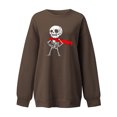 thumbnail image 1 of Moda mujer estampado cuello redondo pulóver Tops manga larga cómoda blusa sudadera Fridja  czfsfas3609, 1 of 6