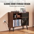 thumbnail image 3 of KFFKFF Support de Phonographe avec Prise Électrique, Capable de Ranger 350 LP, Table Tournante avec Rangement Rétro pour Disques Vinyles, Idéal pour Salon, Chambre, dans un Brun Riche, 3 of 9
