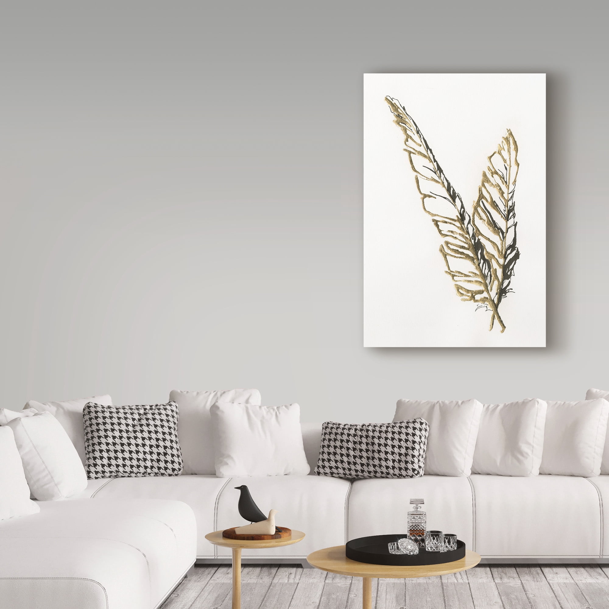 Trademark Fine Art 'Gilded Raven Feather' Canvas Art by Chris Paschke