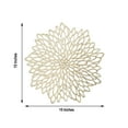 "Efavormart 6 Pack 15"" Round Gold Floral Vinyl Placemats | Non Slip ...