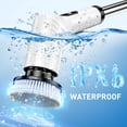 thumbnail image 2 of Electric Spin Scrubber Cordless, Jinyi 9-in-1 Power Cleaning Brush with Adjustable Long Handle, 2-Speed Waterproof Shower Scrubber for Bathroom Tub, Tile & Floor, 2 of 7
