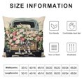 thumbnail image 5 of SHANXI  Home Sweet Home Farmhouse Eucalyptus Leaves Throw Pillow Covers,  Truck Stripes Buffalo Plaid Cushion Case Decorations  12x12in, 5 of 5