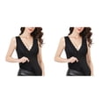 thumbnail image 4 of Jumpingount Chaleco térmico para mujer, parte básica acolchada de Color sólido, ropa interior cálida para clima frío, ropa interior XL negro 2piezas, 4 of 6
