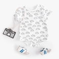 thumbnail image 2 of Baby Onesies Boy Infant Baby Boys Girls Short Sleeve Prints Romper Bodysuit, 2 of 7