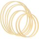thumbnail image 1 of (Labor Day promotion!) Bamboo rings in 4 sizes for macramé, wooden flowers and bamboo, 1 of 5