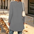 thumbnail image 4 of ClodeEU Women's Crew Neck Long Sleeve Tunic Top, Casual Loose Fit Long Pullover Blouse ,Women's S-XXXL, 4 of 7