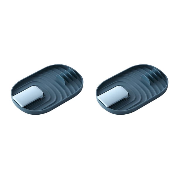 Soporte para Cuchara Injueey Utensilios de Cocina de Plástico Estante de Almacenamiento Azul 2Conjunto