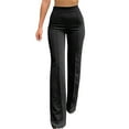 thumbnail image 1 of WEIYLL Womens Pants Casual Work Solid Color High Waist Straight Black Pant size S, 1 of 5