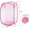 thumbnail image 3 of 2Pcs Mesh Popup Laundry Hamper, Foldable Portable Dirty Clothes Basket Collapsible Dirty Clothes Hamper for Bedroom, Kids Room, College Dormitory and Travel, 3 of 6