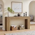 thumbnail image 3 of Yardi Yarda 63" Console Table with Robust Wood Construction, Rustic Sofa Entryway Table, Foyer Table, Brown, 3 of 7