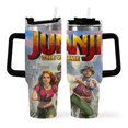 thumbnail image 2 of Jumanji-theme Insulated Stainless Steel Tumbler with Handle Gifts For Family Friends Fans and Straw Fits in Standard Cup Holder 40 OZ, 2 of 6