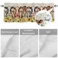thumbnail image 2 of Kitchen Valances for Window, Farmhouse Cow Sunflower Burlap Light Filtering Rod Pocket Valance Curtain, Rustic Wooden Fence &nbsp;Short Curtains Window Topper for Bedroom Bathroom Living Room 54x18in, 2 of 9