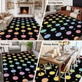 thumbnail image 5 of Colorful Polka Dot Area Rugs 6'x9', Washable Small Throw Rugs for Kitchen Dining room, Cartoon Watercolor Geometric Black Indoor Outdoor Rug Non-Slip Low Pile Carpet Runner Reversible Floor Mats, 5 of 8