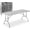 Grey, variant on NurtureTail 8ft Folding Table, Lightweight Portable Desk with Handle, Square Foldable Plastic Table for Card Games, Collapsible Dining, Indoor Outdoor Camping Picnic & Party Use, Black