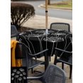 thumbnail image 5 of Outdoor Tablecloth with Umbrella Hole for Patio/Picnic/Party/Camping, Spring Dandelion Waterproof Table Cloth Square Cover Washable, Modern Country Flower Black White (54"x 54"), 5 of 8