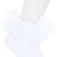 thumbnail image 2 of 2 Pairs Toddler Socks Girls Kids Cute Big Double-Layer Lace Frilly Dress Ruffle Socks for Little Girls, 2 of 6