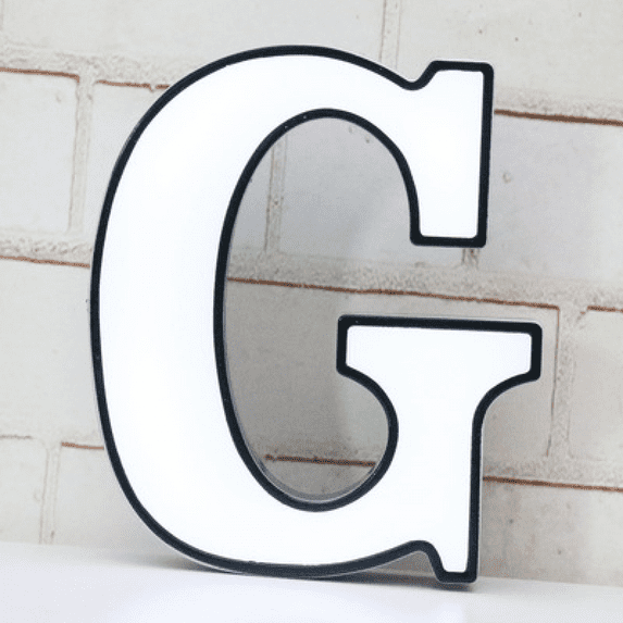 YSITIAN LED Marquee Letter Lights-DIY Marquee Lights Up Letter Signs 26 Alphabet Signs For Wedding, Birthday, Party, Bar Decoration (Letter G) YT-14695