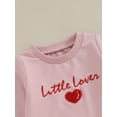 thumbnail image 6 of Bslissey Valentine's Day Toddler Baby Boys Girls 2Pcs Outfits Long Sleeve Shamrock/Heart Embroidery Sweatshirt + Pants 6M 9M 12M 18M 24M 3T Infant Casual Long Pants Set, 6 of 9