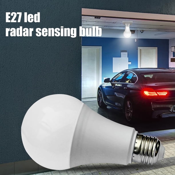 Bombilla de luz de radar LED E27 SMD5730 Bombilla de sensor de movimiento PIR Luz blanca (9W)