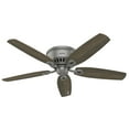 thumbnail image 3 of Hunter 52 inch Indoor Ceiling Fan with LED Lights - Ceiling Fan with Pull Chain, For Bedroom, Living Room, or Kitchen, Low Profile Mount, No Remote, 5 Blades - Builder 51113, Matte Silver, 3 of 16