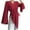 Red, variant on aidice Satin Tops for Women Casual Crisscross V Neck Long Sleeve Belt Ruched Irregularly Trendy Shirts
