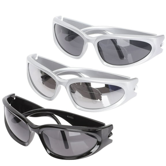 NUOLUX 3Pcs Sunglasses for Women Plastic Round Shape UV Protection Lightweight Driving Traveling