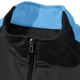 thumbnail image 6 of Guluxicc Men's Athletic Jackets Color Block Mock Neck Full Zipper Long Sleeve Solid Jackets for Gym Workout Fall Winter, 6 of 7