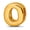 Colorname Initial: Pink Silver / Letter O, variant on 925 Sterling Silver Polished Gold Plated Reflections Letter Name Personalized Monogram Initial J Bead Charm 8.18x7.27mm