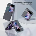 thumbnail image 3 of For Oppo Find N2 Flip 5g Cell Phone Case Carbon Fiber Texture Leather+pc Folding Cover, 3 of 5