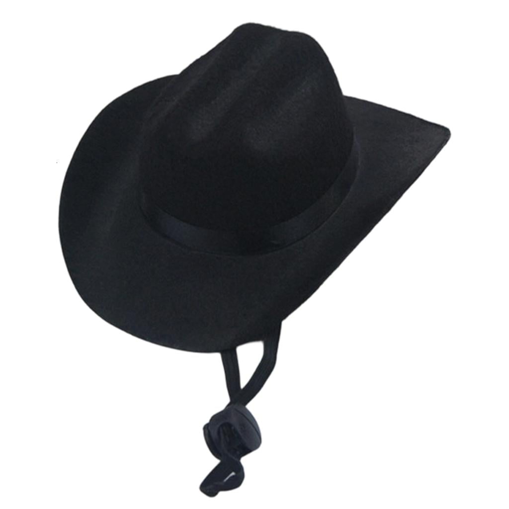Fanoery Fun Western Denims Hat for Cats and Dog Nonwoven Fabric Comfortable Airflows Regulable Straps Safety Photos Parties