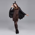 thumbnail image 4 of JOANKDMI Women's Bat Costume Dress with Attached Ear Hooded Outfit for Halloween Cosplay Theme Party Roleplay Animal Theatrical Fancy Dress Up Performance, 4 of 6