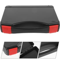 Beaupretty Black Plastic Small Hard Case Toolbox Sturdy Tool Storage Box for Mechanics