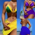 thumbnail image 4 of ZPAQI Lace Up Bathing Suits for Women Swimwear Three Pieces Split Swimsuits, 4 of 20