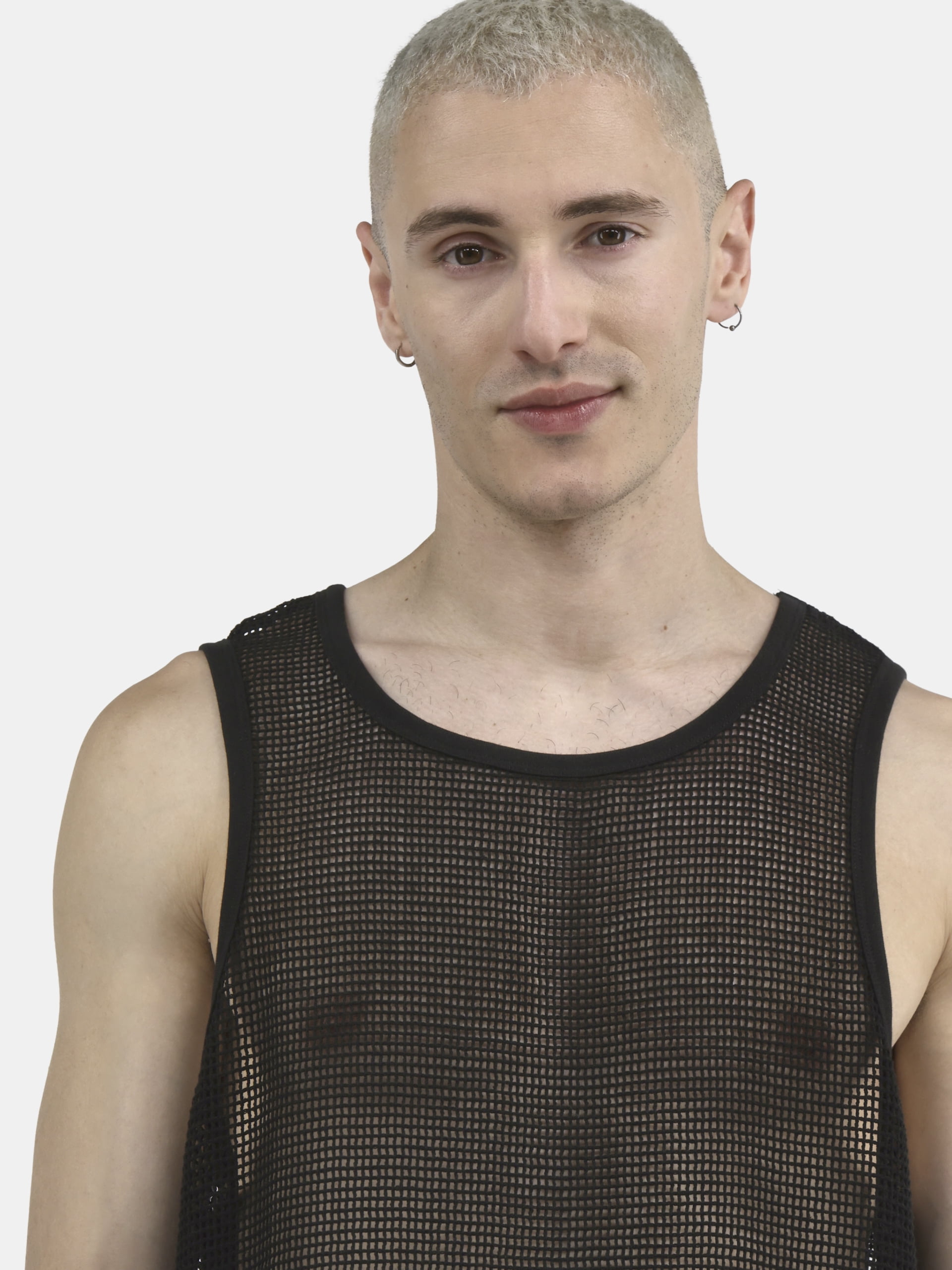No Boundaries Men's & Big Men's Open Knit Boxy Fit Tank Top, Sizes XS-3XL