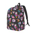 thumbnail image 2 of Daiia Rainbow Unicorn And Cat Icecream Vintage Canvas Backpack for Men and Women ,Hiking Backpack,Travel Laptop Bag for School,Large Capacity Backpack, 2 of 8