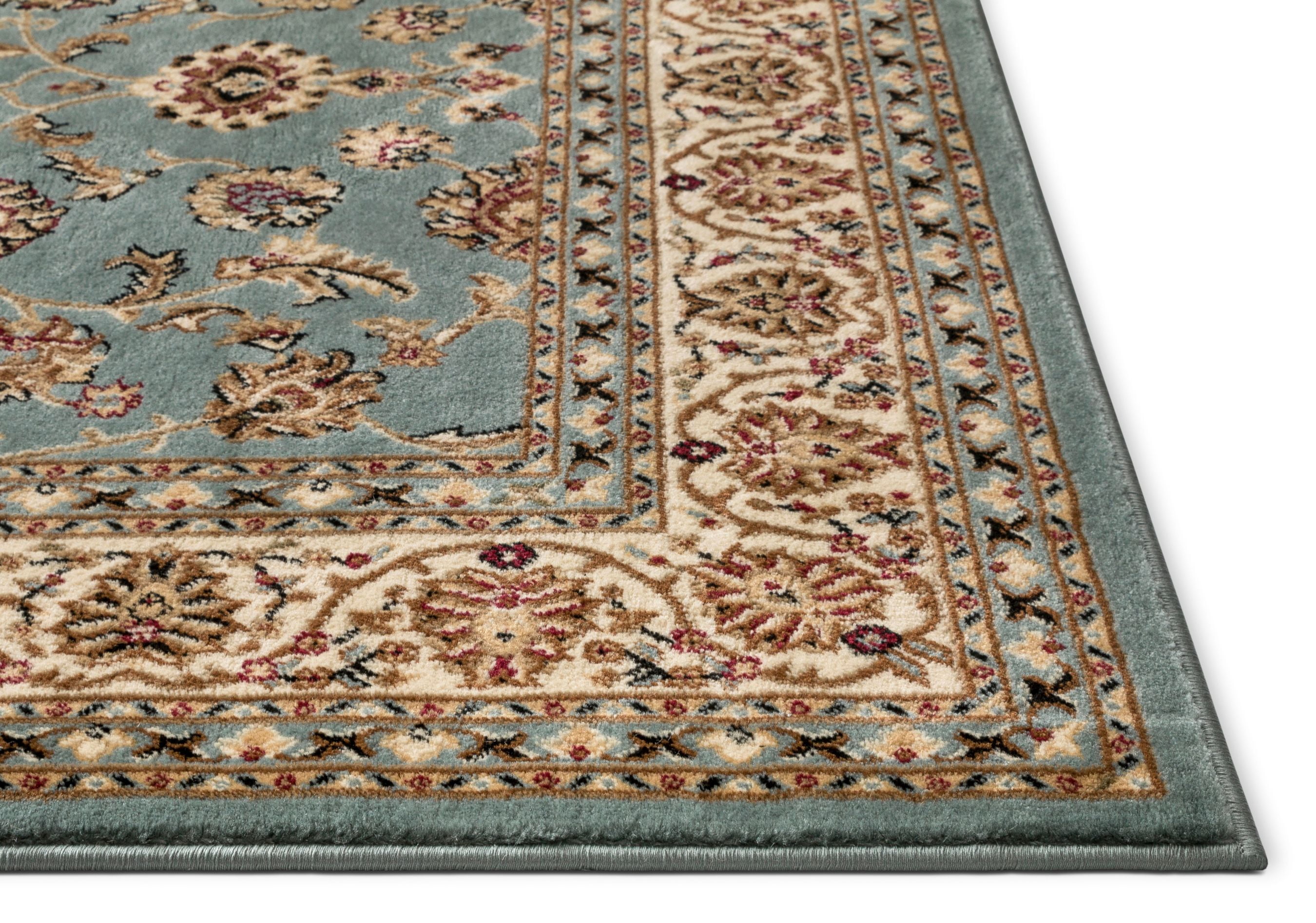 Well Woven Barclay Sarouk Traditional Oriental Panel Light Blue 2'7" x 9'6" Runner Rug