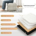 thumbnail image 5 of Zesthouse Square Pouf Ottoman, Modern Ottoman Coffee Table for Living Room, Fuzzy Sherpa Couch Foot Rest, Upholstered Tufted Cube Stool for Couch, White, 5 of 9