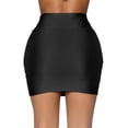 thumbnail image 4 of Kcocoo Fashion Women Stretch Tight Sexy Skirt Solid High Waist Short Slim Mini Skirts Polyester Black L, 4 of 9