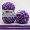 thumbnail image 3 of Zhaomeidaxi 4 Strands Colorful Cotton Crochet Knitting Yarn Assorted Colors Perfect for Mini Knitting Baby Clothes Woolen Yarn(1 Roll), 3 of 5