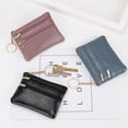 thumbnail image 4 of PU Leather Women Zip Coin Wallet Keychain Card Cash Holder JJ, 4 of 8