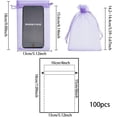 thumbnail image 2 of 100 pc Organza Gift Bags with Drawstring Wedding Party Christmas Favor Gift Bags Organza Pouches for Potpourri Medium Purple 15x10cm, 2 of 6