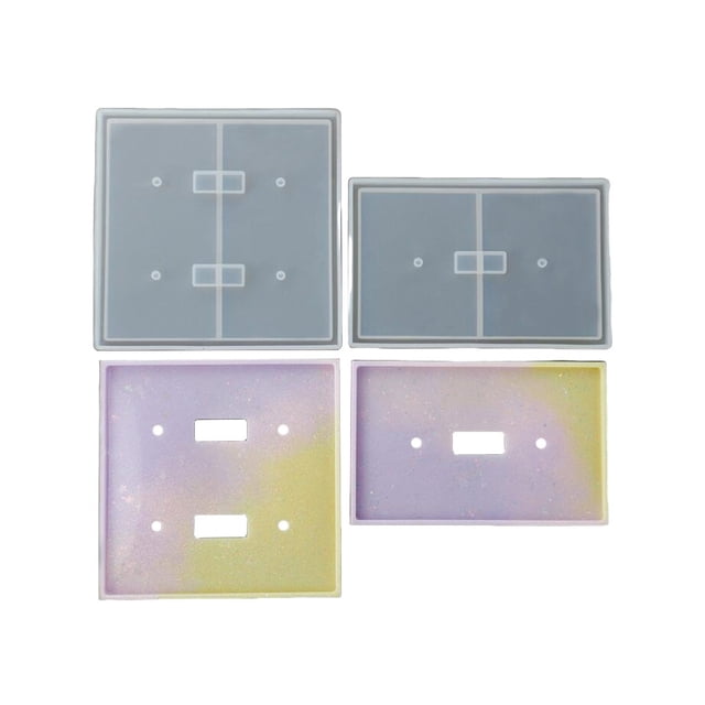 Ounissouiy Molde de silicona para interruptor de hogar, 2 piezas, cubierta de Control ligera, hecho a mano, molde de resina de fundición a prueba de Herramientas y accesorios para hornear Ounissouiy HA062563-00B