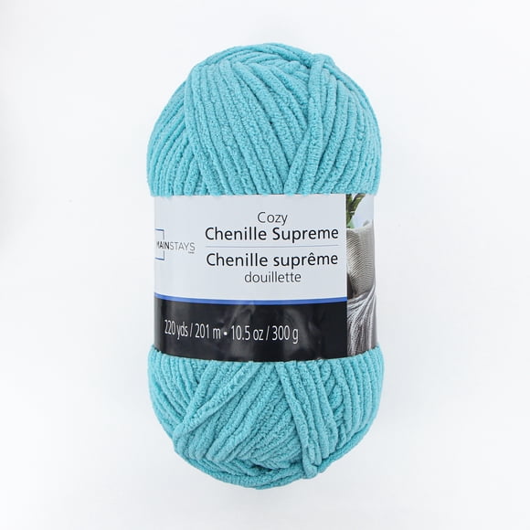 MAINSTAYS Cozy Chenille Supreme, 201 m (220 v), 300 g (10,5 oz), 100 % polyester, aquarelle