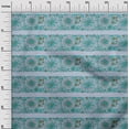 thumbnail image 2 of oneOone Viscose Jersey Fabric Leaves & Floral Block Printed Craft Fabric BTY 60 Inch Wide, 2 of 5