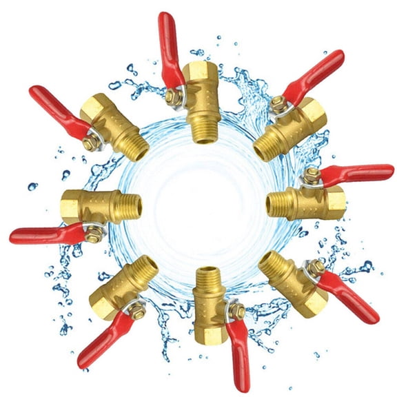 4 Pack 1/4" Male Female NPT Brass Ball Valve Water Air Tank Drain Shut Off (USA FAST & FREE SHIPPING)